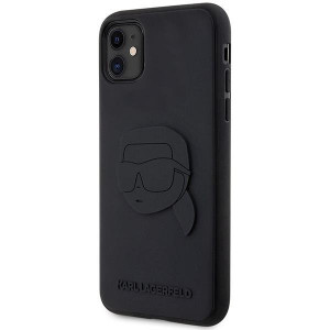 Оригинален твърд гръб KARL LAGERFELD Rubber Karl Head 3D KLHCN613DRKNK - iPhone 11 черен - Img 2