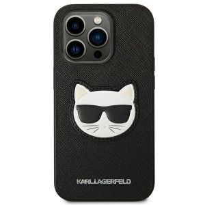 Оригинален твърд гръб KARL LAGERFELD Saffiano Choupette Head Patch KLHCP14XSAPCHK - iPhone 14 Pro Max черен - Img 3