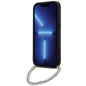 Оригинален твърд гръб KARL LAGERFELD Saffiano Monogram Chain KLHCP14XSACKLHPK - iPhone 14 Pro Max черен - Img 4