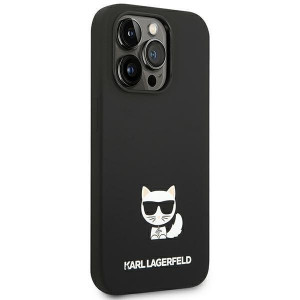 Оригинален твърд гръб KARL LAGERFELD Silicone Choupette Body KLHCP14XSLCTBK - iPhone 14 Pro Max черен - Img 4