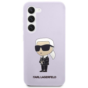 Оригинален твърд гръб KARL LAGERFELD Silicone Ikonik KLHCS23MSNIKBCU - Samsung Galaxy S23+ лилав - Img 3