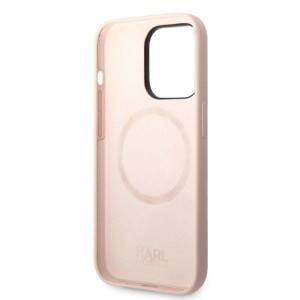 Оригинален твърд гръб KARL LAGERFELD Silicone Karl & Choupette MagSafe KLHMP14LSSKCI - iPhone 14 Pro светлорозов - Img 7