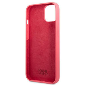 Оригинален твърд гръб KARL LAGERFELD Silicone Plaque KLHCP13SSLMP1PI - iPhone 13 mini циклама - Img 7