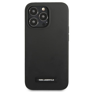 Оригинален твърд гръб KARL LAGERFELD Silicone Plaque KLHCP13XSLMP1K - iPhone 13 Pro Max черен - Img 3