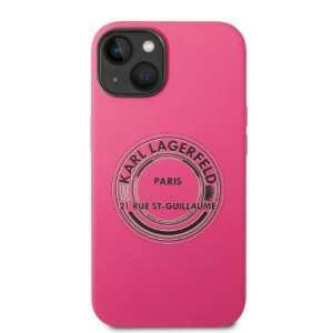 Оригинален твърд гръб KARL LAGERFELD Silicone RSG KLHCP14MSRSGRCF - iPhone 14 Plus розов - Img 3