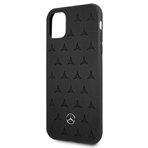 Оригинален твърд гръб MERCEDES Leather Stars MEHCN61PSQBK - iPhone 11 черен - Img 6
