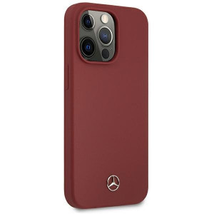 Оригинален твърд гръб MERCEDES Silicone MEHCP13LSILRE - iPhone 13 Pro червен - Img 4