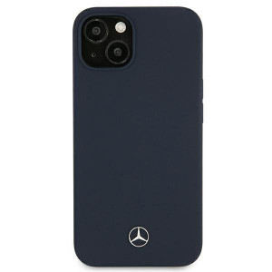 Оригинален твърд гръб MERCEDES Silicone MEHCP13SSILNA - iPhone 13 mini тъмносин - Img 2