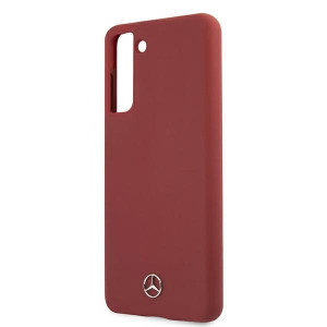 Оригинален твърд гръб MERCEDES Silicone MEHCS21 5GSSILRE - Samsung Galaxy S21 5G червен - Img 6