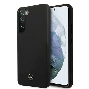 Оригинален твърд гръб MERCEDES Silicone MEHCS22MSILBK - Samsung Galaxy S22+ черен - Img 1