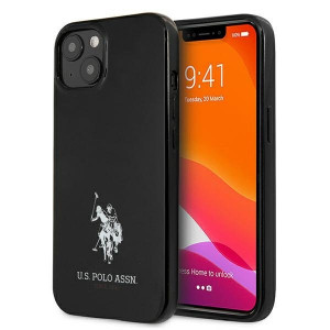 Оригинален твърд гръб US POLO Horses Logo USHCP13SUMHK - iPhone 13 mini черен - Img 1