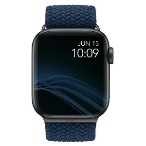 Плетена каишка UNIQ Aspen - Apple Watch 40mm SE / 40mm Series 6 / 40mm Series 5 / 40mm Series 4 / 38mm Series 3 / 38mm Series 2 / 38mm (1st gen) oxford blue - Img 4