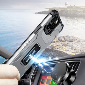 Подсилен гръб със стойка Crystal Ring - iPhone 13 Pro син - Img 3