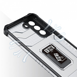 Подсилен гръб със стойка Crystal Ring - Samsung Galaxy S21+ 5G син - Img 5