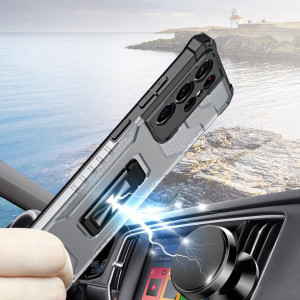 Подсилен гръб със стойка Crystal Ring - Samsung Galaxy S22 Ultra черен - Img 3