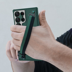 Подсилен гръб с каишка за китка Nillkin Strap - Samsung Galaxy S23 Ultra син - Img 14