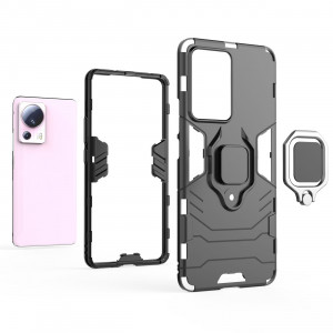 Подсилен гръб с магнитна стойка Ring Armor - Xiaomi 13 Lite черен - Img 16