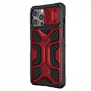 Подсилен гръб с подвижно покритие за камерата NILLKIN Adventruer - iPhone 13 Pro Max червен - Img 3