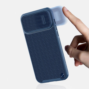 Подсилен гръб с подвижно покритие за камерата NILLKIN Textured S - iPhone 14 Pro Max тъмнозелен - Img 9