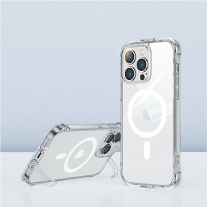 Подсилен гръб JOYROOM Defender със стойка MagSafe - iPhone 14 Plus прозрачен - Img 2