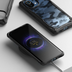 Подсилен гръб RINGKE Fusion X със силиконов бъмпер - Xiaomi Mi 11 черен камуфлаж - Img 5
