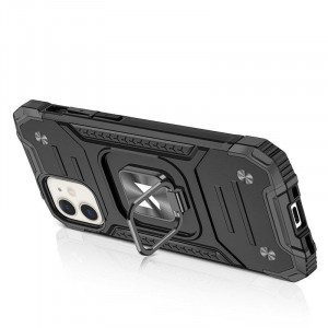 Подсилен гръб WOZINSKY Ring Armor със стойка - iPhone 14 черен - Img 4