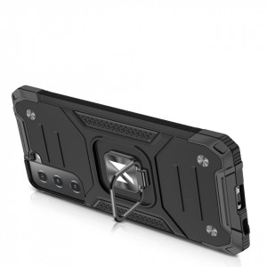 Подсилен гръб WOZINSKY Ring Armor със стойка - Samsung Galaxy S22 Ultra розов - Img 5