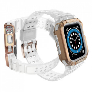 Подсилен калъф за корпус с каишка Protect - Apple Watch 41mm Series 9 / 41mm Series 8 / 41mm Series 7 / 40mm Series 6 / 40mm SE / 40mm Series 5 / 40mm Series 4 / 38mm Series 3 / 38mm Series 2 розов - Img 3