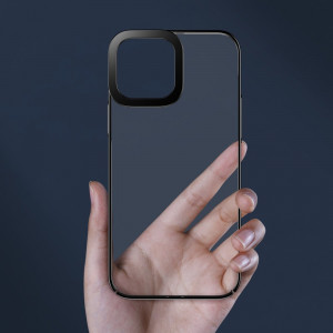 Прозрачен гръб с рамка BASEUS Glitter - iPhone 13 Pro Max черен - Img 12