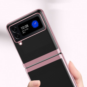 Прозрачен калъф с цветна рамка Plating - Samsung Galaxy Z Flip4 черен - Img 5