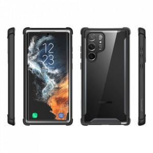Прозрачен калъф 360° с черна рамка SUPCASE Iblsn Ares - Samsung Galaxy S22 Ultra - Img 2