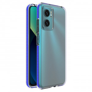 Прозрачен силиконов гръб с цветен кант Spring - Xiaomi Redmi 10 / 10 2022 / Note 11 4G светлосин - Img 1