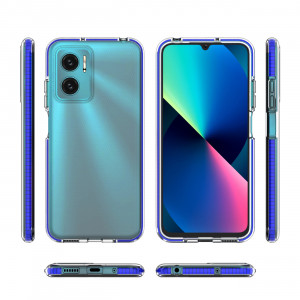Прозрачен силиконов гръб с цветен кант Spring - Xiaomi Redmi 10 / 10 2022 / Note 11 4G светлосин - Img 2