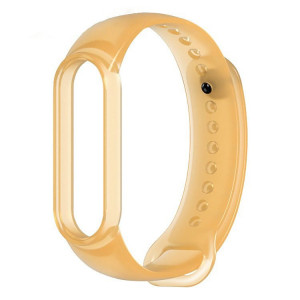 Силиконова каишка Silicone - Xiaomi Mi Band 5 златен - Img 1