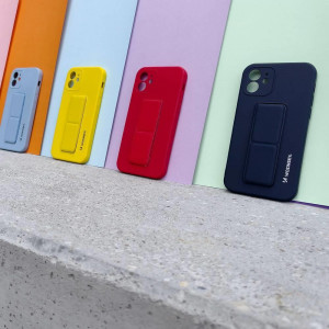 Силиконов гръб със стойка WOZINSKY Kickstand - iPhone 12 Pro сив - Img 12