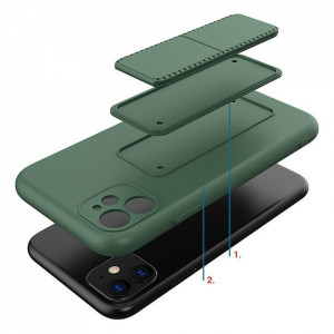 Силиконов гръб със стойка WOZINSKY Kickstand - Samsung Galaxy A32 син - Img 3