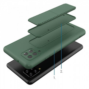Силиконов гръб със стойка WOZINSKY Kickstand - Samsung Galaxy A42 5G тъмносин - Img 3