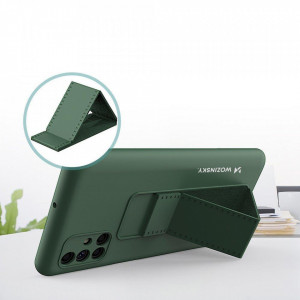 Силиконов гръб със стойка WOZINSKY Kickstand - Samsung Galaxy M51 син - Img 5