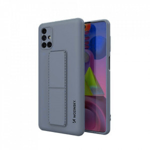 Силиконов гръб със стойка WOZINSKY Kickstand - Samsung Galaxy M51 син - Img 1