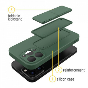 Силиконов гръб със стойка WOZINSKY Kickstand - Samsung Galaxy S22+ червен - Img 3