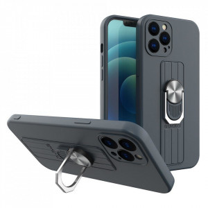 Силиконов гръб с държач-стойка Ring - Samsung Galaxy S22 Ultra син - Img 1