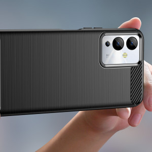 Силиконов гръб Carbon - Infinix Note 12i черен - Img 5