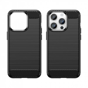 Силиконов гръб Carbon - iPhone 14 Pro черен - Img 8