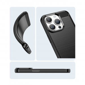 Силиконов гръб Carbon - iPhone 14 Pro Max син - Img 15