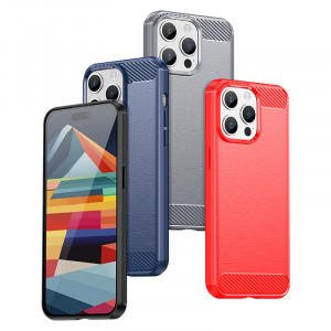 Силиконов гръб Carbon - iPhone 15 Pro син - Img 7