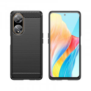 Силиконов гръб Carbon - OPPO A98 черен - Img 3