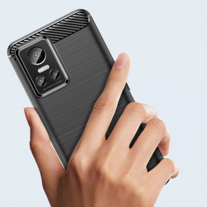 Силиконов гръб Carbon - Realme GT NEO 3 черен - Img 2
