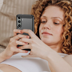 Силиконов гръб Carbon - Samsung Galaxy S24+ черен - Img 13