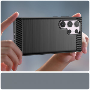 Силиконов гръб Carbon - Samsung Galaxy S24 Ultra черен - Img 11