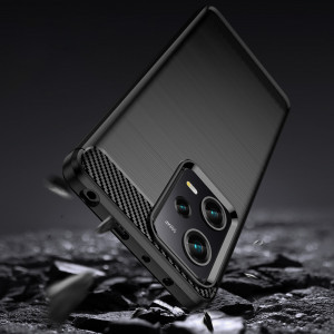 Силиконов гръб Carbon - Xiaomi Poco X5 Pro 5G черен - Img 3